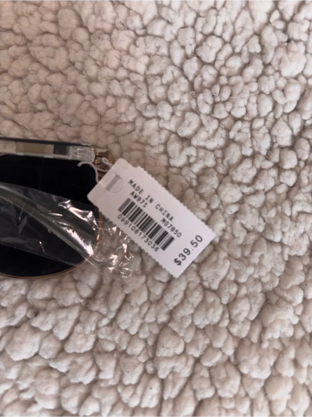 J.Crew Gold Aviator Square Sunglasses Black Lenses NWT